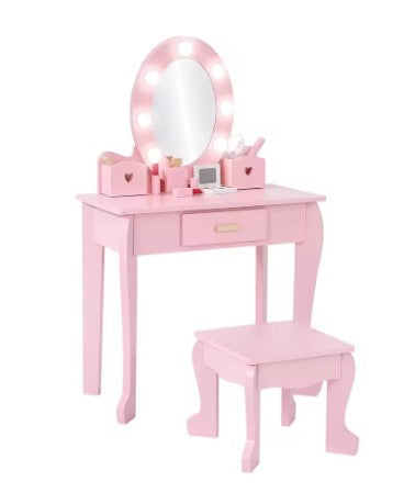 Girls' Vanity Table and Chair Set