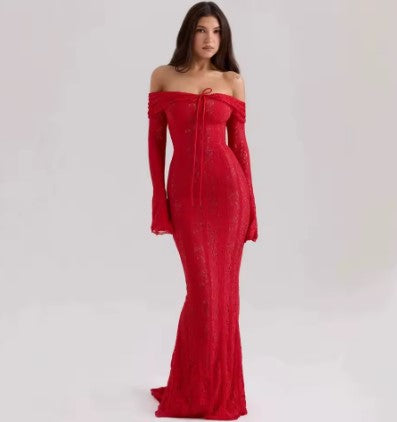 Off The Shoulder Autumn Bodycon Dress Long Sleeve
