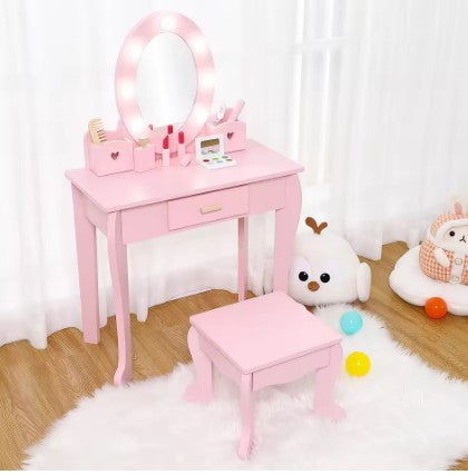 Girls' Vanity Table and Chair Set