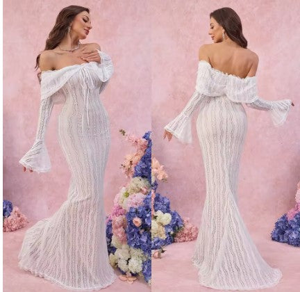 Off The Shoulder Autumn Bodycon Dress Long Sleeve